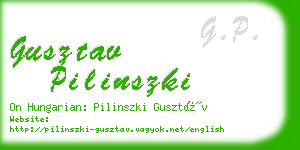 gusztav pilinszki business card